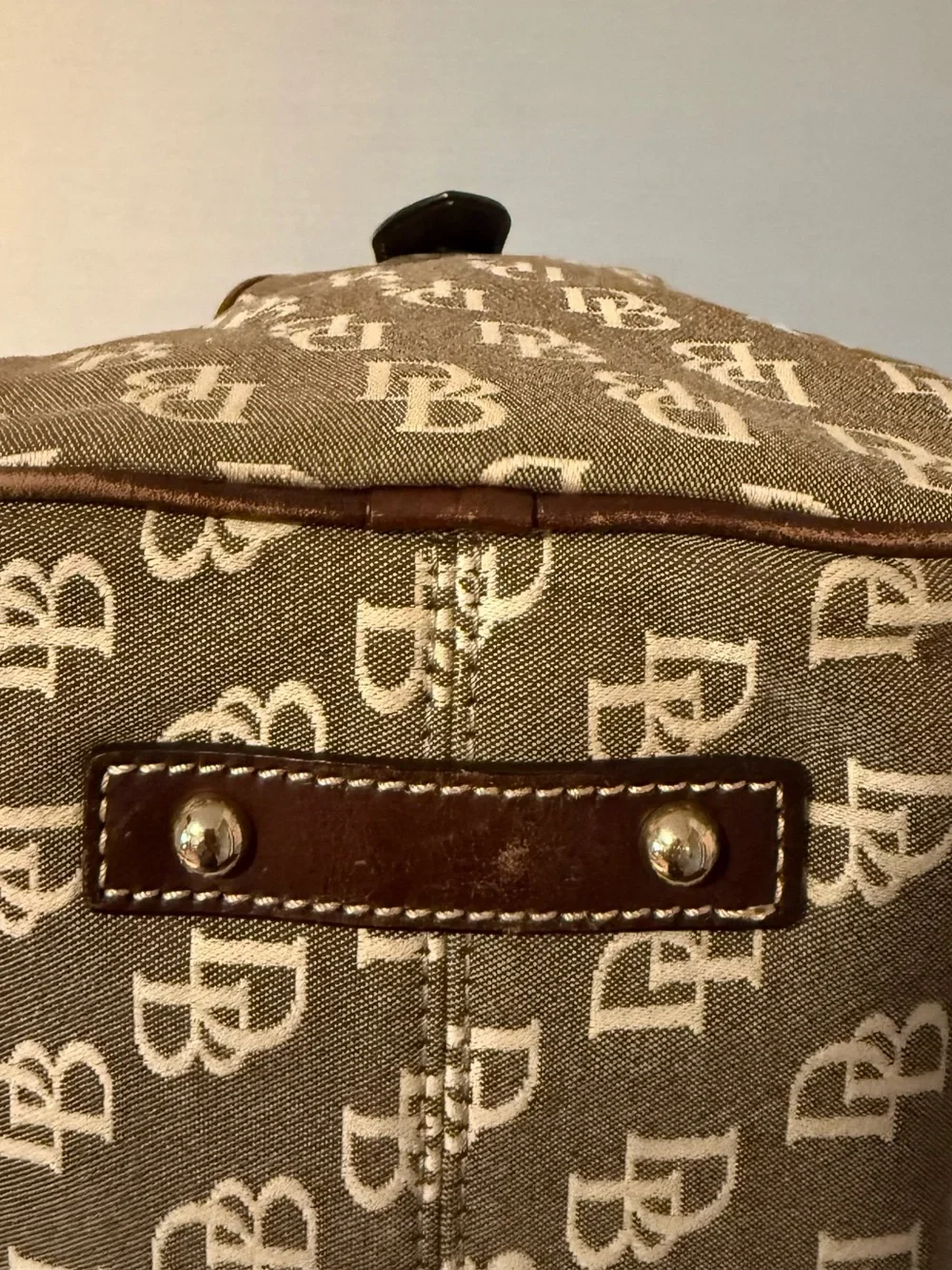 Dooney & Bourke Brown Monogram Satchel